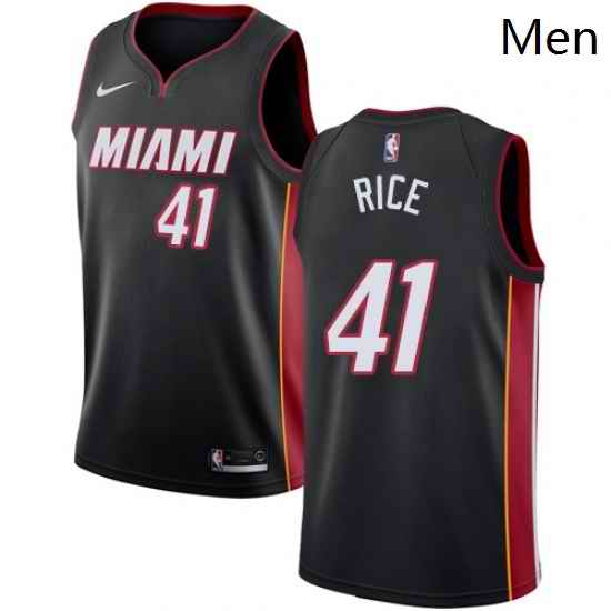 Mens Nike Miami Heat 41 Glen Rice Swingman Black Road NBA Jersey Icon Edition